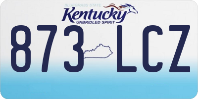 KY license plate 873LCZ