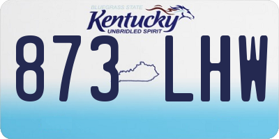 KY license plate 873LHW