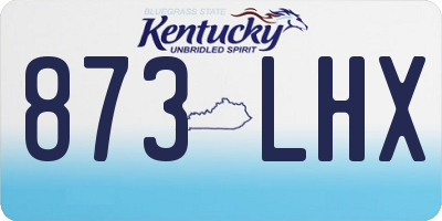 KY license plate 873LHX