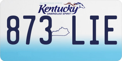 KY license plate 873LIE