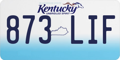 KY license plate 873LIF