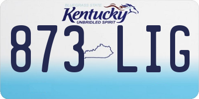 KY license plate 873LIG