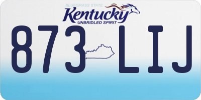 KY license plate 873LIJ