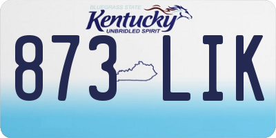 KY license plate 873LIK