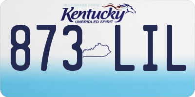 KY license plate 873LIL