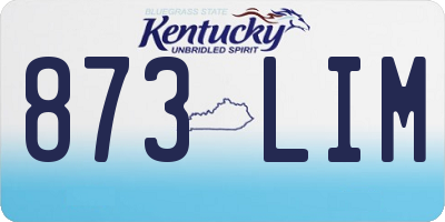 KY license plate 873LIM