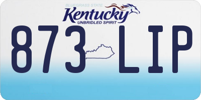 KY license plate 873LIP