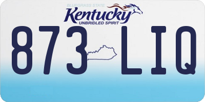 KY license plate 873LIQ