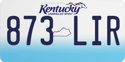 KY license plate 873LIR
