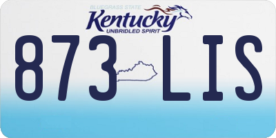 KY license plate 873LIS