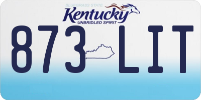 KY license plate 873LIT