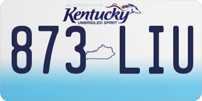 KY license plate 873LIU