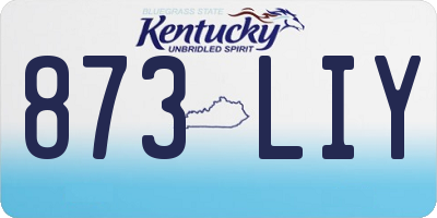 KY license plate 873LIY