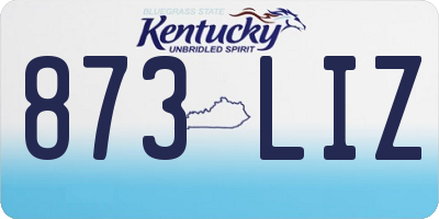 KY license plate 873LIZ