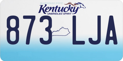 KY license plate 873LJA