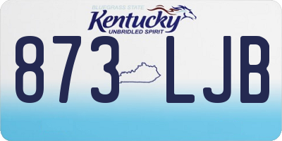 KY license plate 873LJB