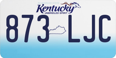 KY license plate 873LJC