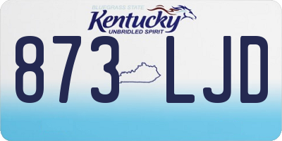 KY license plate 873LJD