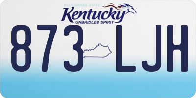 KY license plate 873LJH