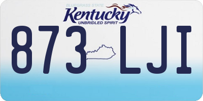 KY license plate 873LJI