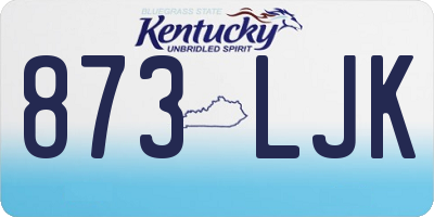 KY license plate 873LJK