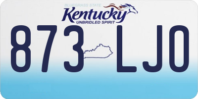 KY license plate 873LJO