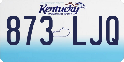 KY license plate 873LJQ