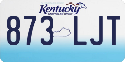 KY license plate 873LJT