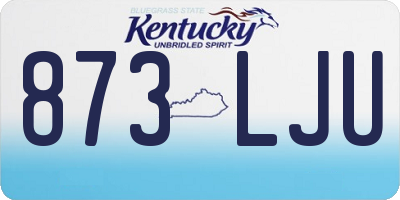 KY license plate 873LJU