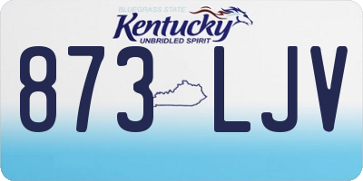KY license plate 873LJV