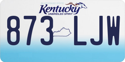 KY license plate 873LJW