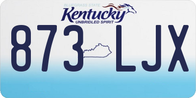 KY license plate 873LJX