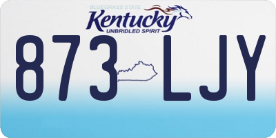 KY license plate 873LJY