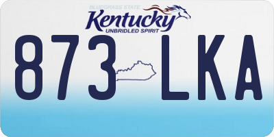 KY license plate 873LKA