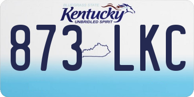 KY license plate 873LKC