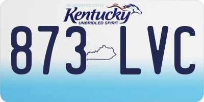 KY license plate 873LVC
