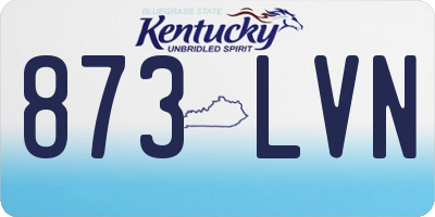 KY license plate 873LVN