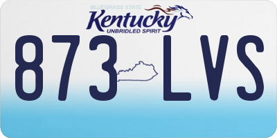 KY license plate 873LVS