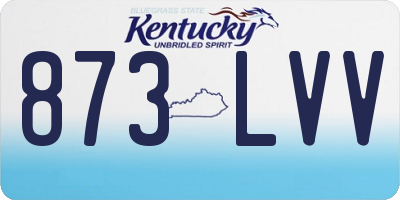 KY license plate 873LVV