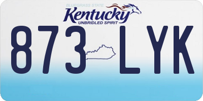 KY license plate 873LYK