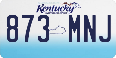 KY license plate 873MNJ