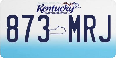 KY license plate 873MRJ