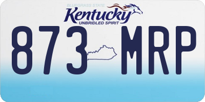 KY license plate 873MRP
