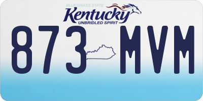 KY license plate 873MVM