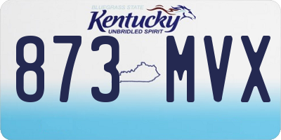 KY license plate 873MVX