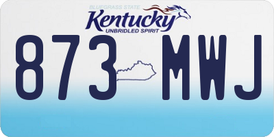 KY license plate 873MWJ