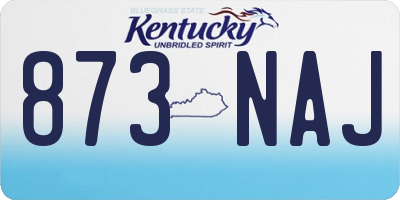 KY license plate 873NAJ