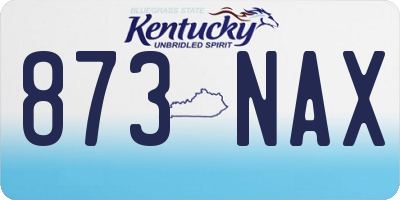 KY license plate 873NAX