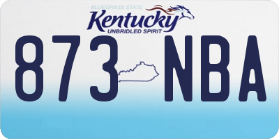 KY license plate 873NBA