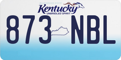 KY license plate 873NBL